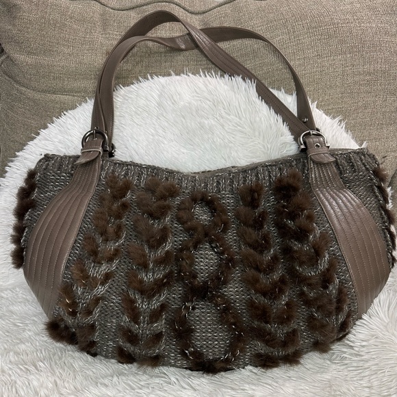 Salvatore Ferragamo Balena Mink Fur Tote Bag - Picture 3 of 10